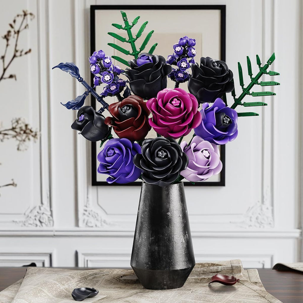 Midnight Garden Gothic Rose Bouquet Building Set – 546 Pieces
