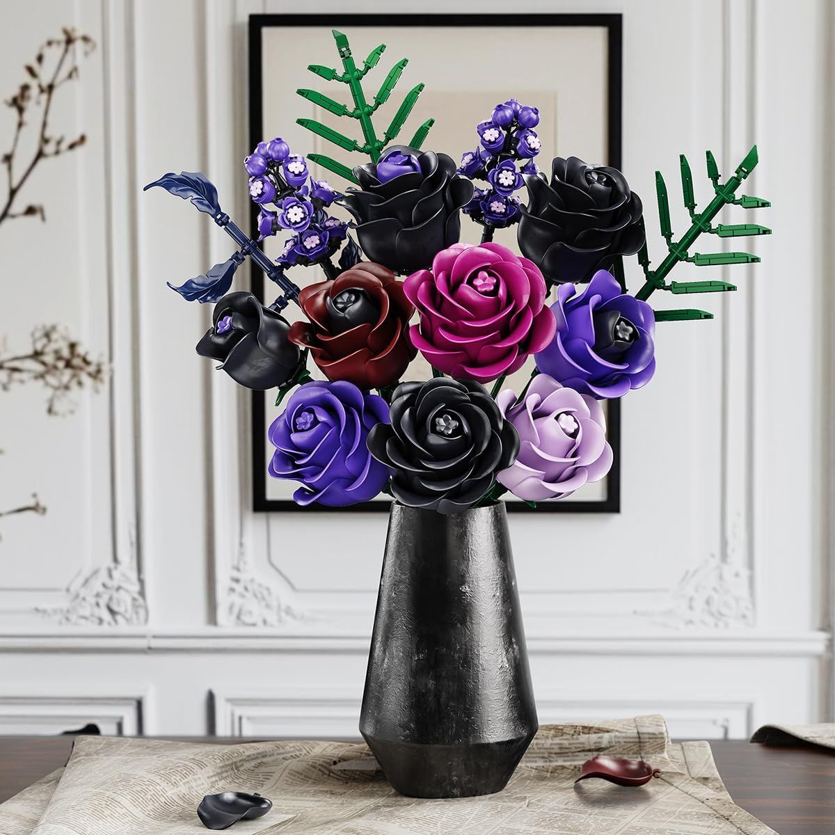 Midnight Garden Gothic Rose Bouquet Building Set – 546 Pieces