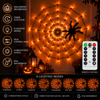 Haunted Spider Web LED Lights with Remote