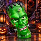 Giant Frankenstein Monster Hanging Lantern – 22" Lighted Outdoor Halloween Decoration