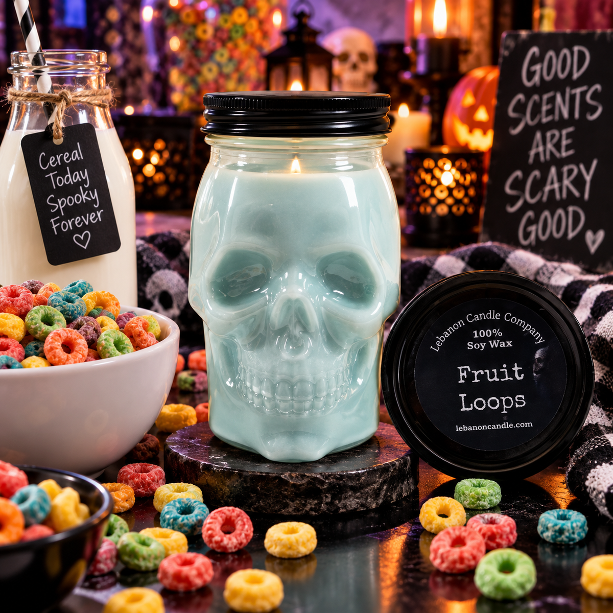 Fruit Loops™ Premium Skull Candle | 16.5 oz