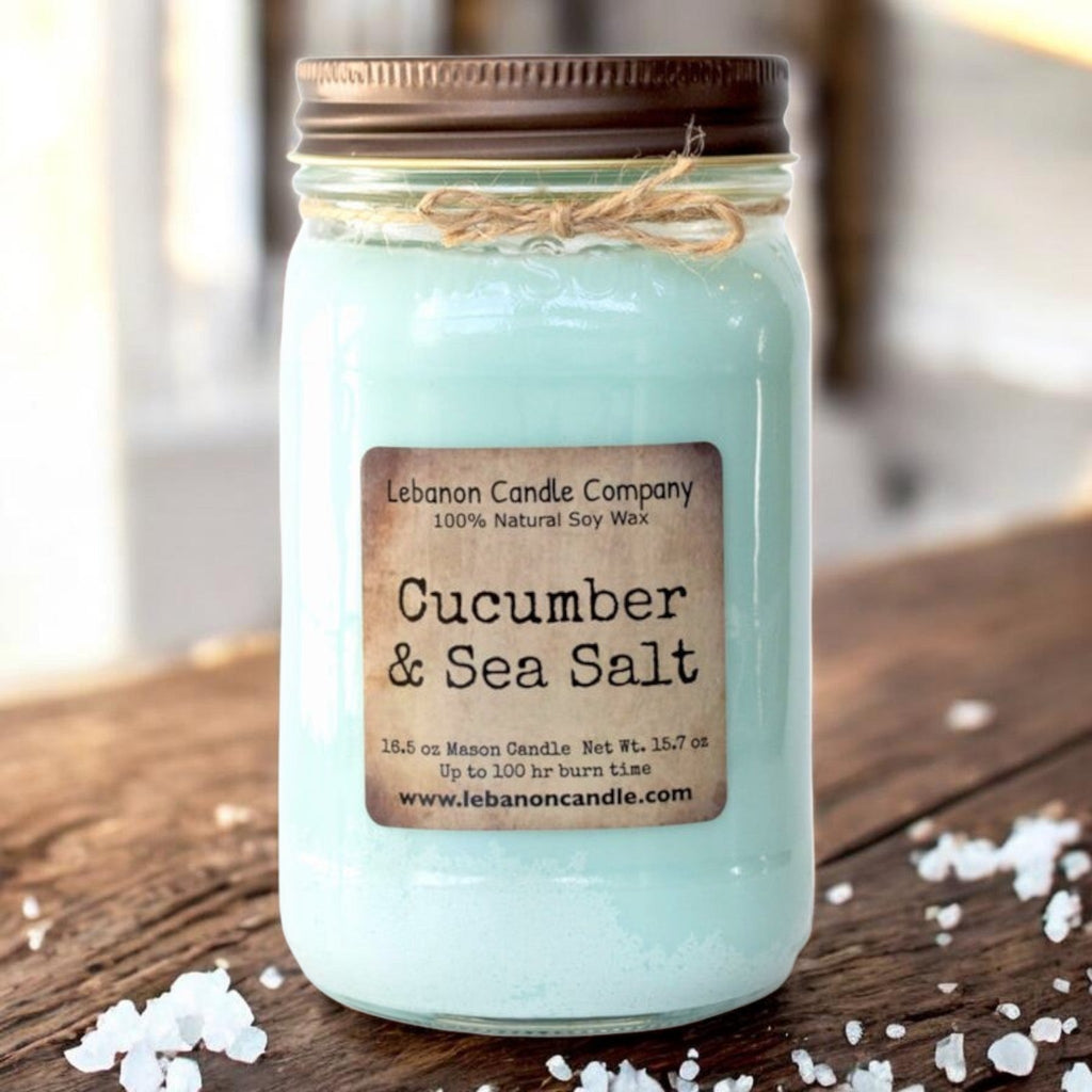 Cucumber & Sea Salt Soy Candle | 16.5 oz