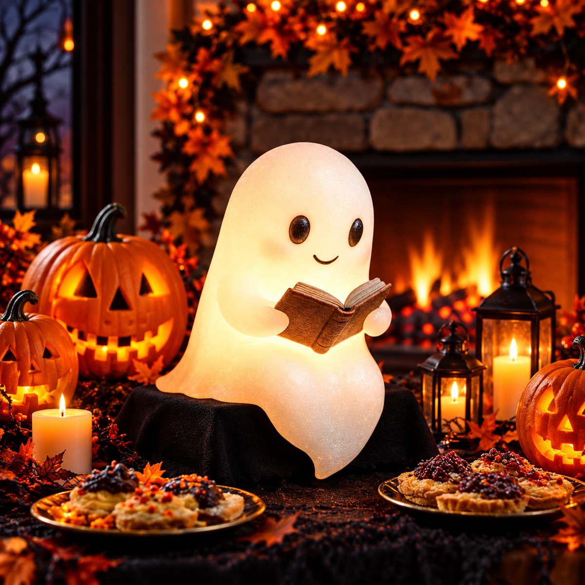 Ghost Reader Halloween Night Light