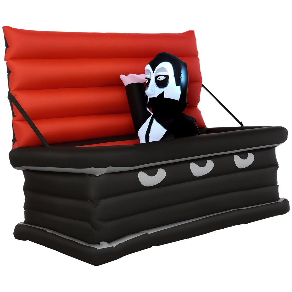 6-Foot Lighted Vampire Coffin Halloween Inflatable