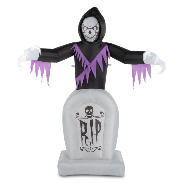 8FT Light-Up Grim Reaper & Tombstone Halloween Inflatable