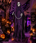 Grim Awakening 6' Sound-Activated Animatronic Reaper
