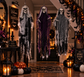 Haunted Trio Hanging Skeleton Ghosts – 3-Piece Halloween Décor Set