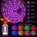 Haunted Spider Web LED Lights with Remote