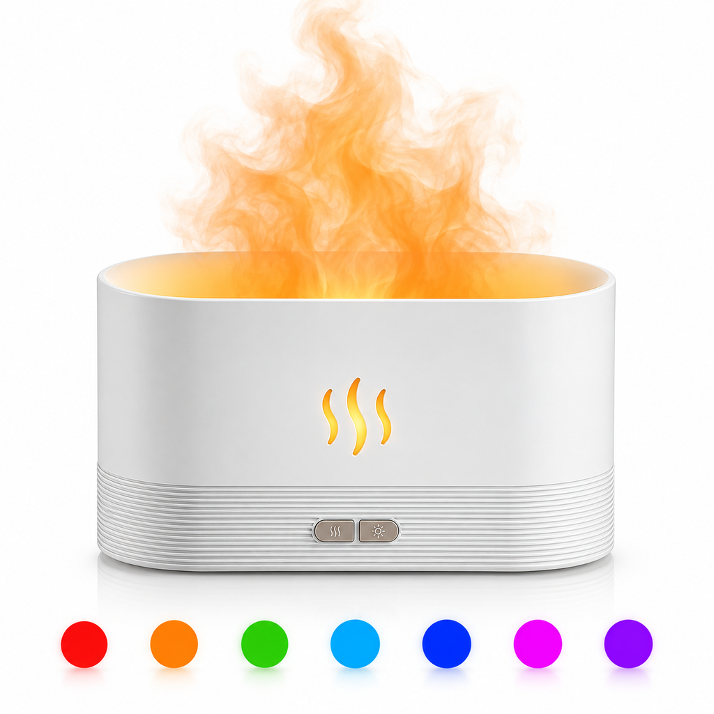 Fireside Glow 180mL Flame-Effect Aromatherapy Diffuser