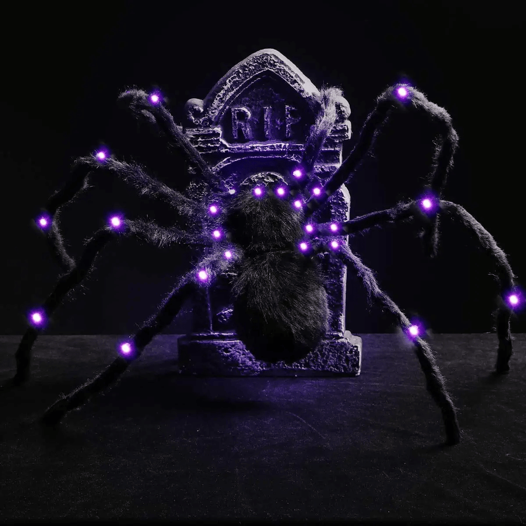 Midnight Crawler 49" Light-Up Halloween Spider