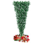 7.5 FT Pre-Lit Snowy Upside-Down Christmas Tree – 400 Warm White LED Lights